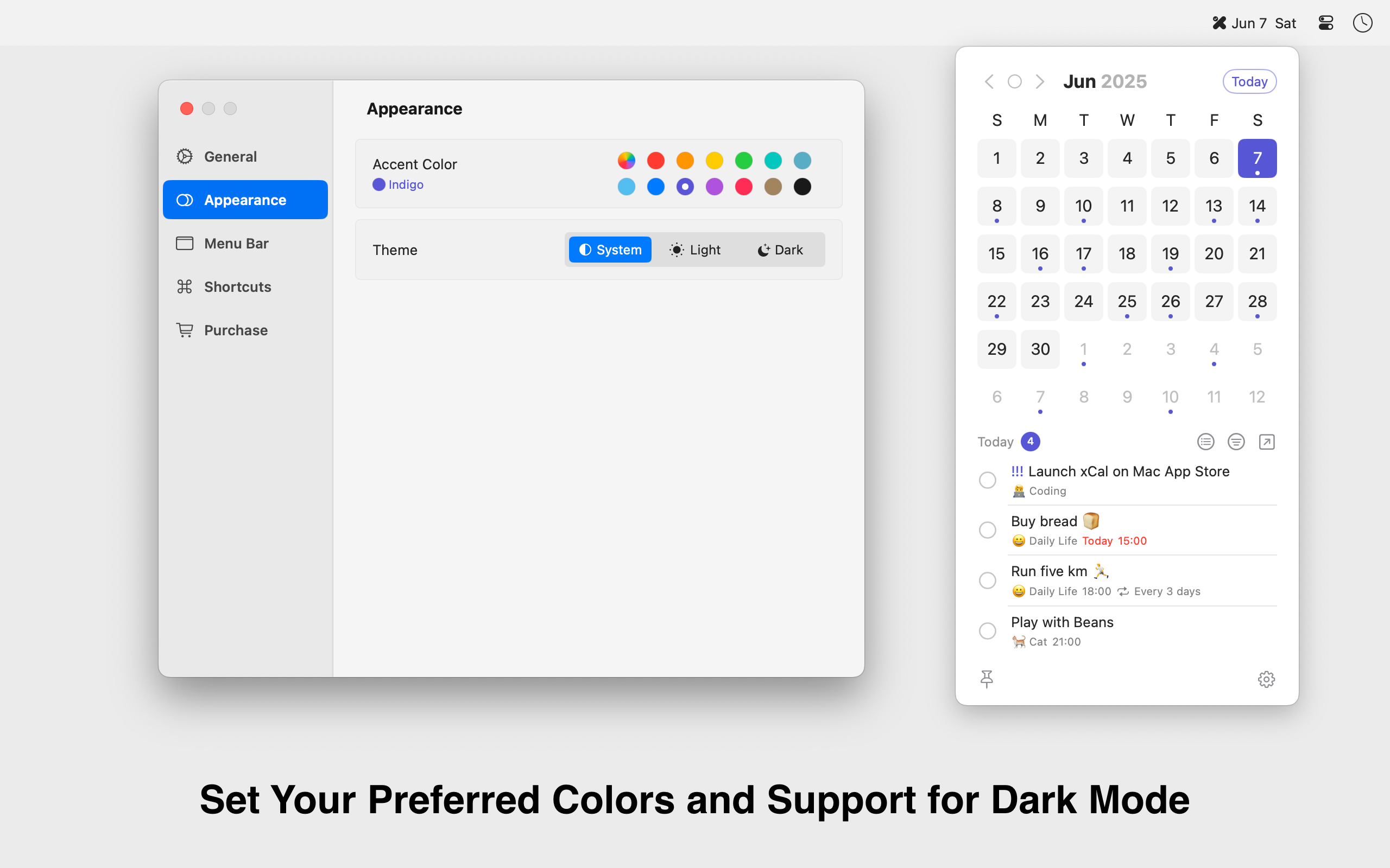 xCal feature interface